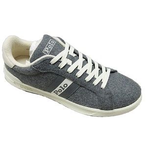 Polo Ralph Lauren -Heritage Court II Wool Sneakers Men Size 9.5 Color Grey